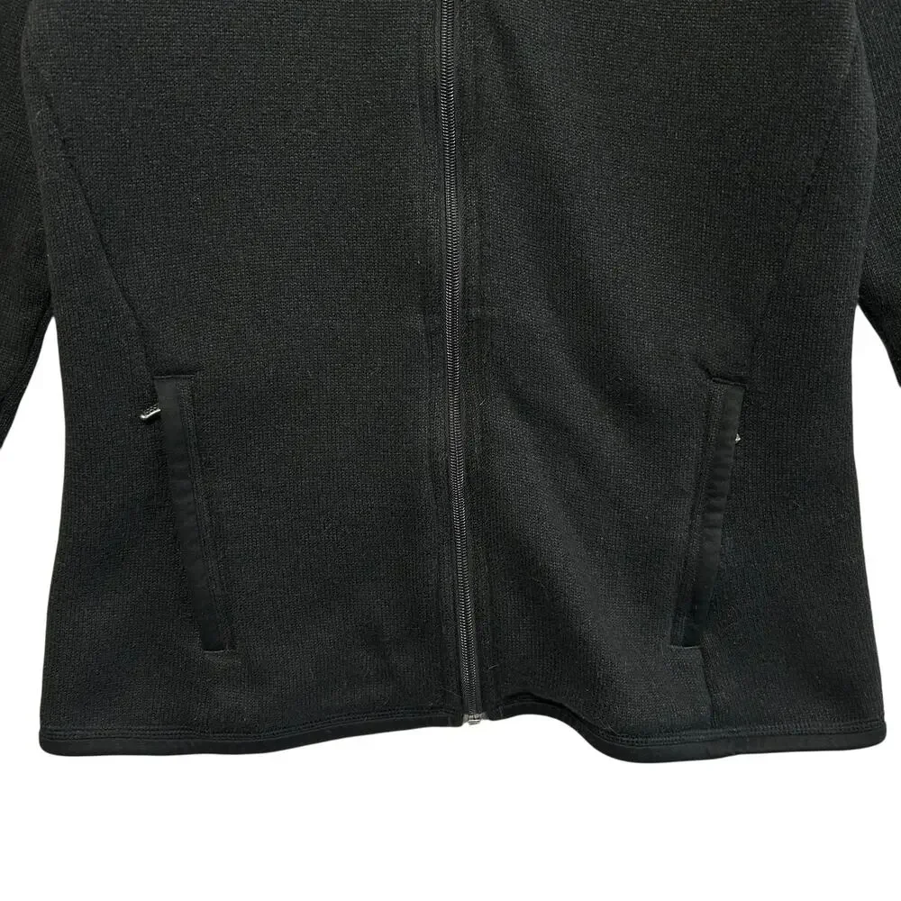 Patagonia Better Sweater Jacket Womens Sz S Black Full Zip Fleece Lined Travel - Picture 7 of 8
